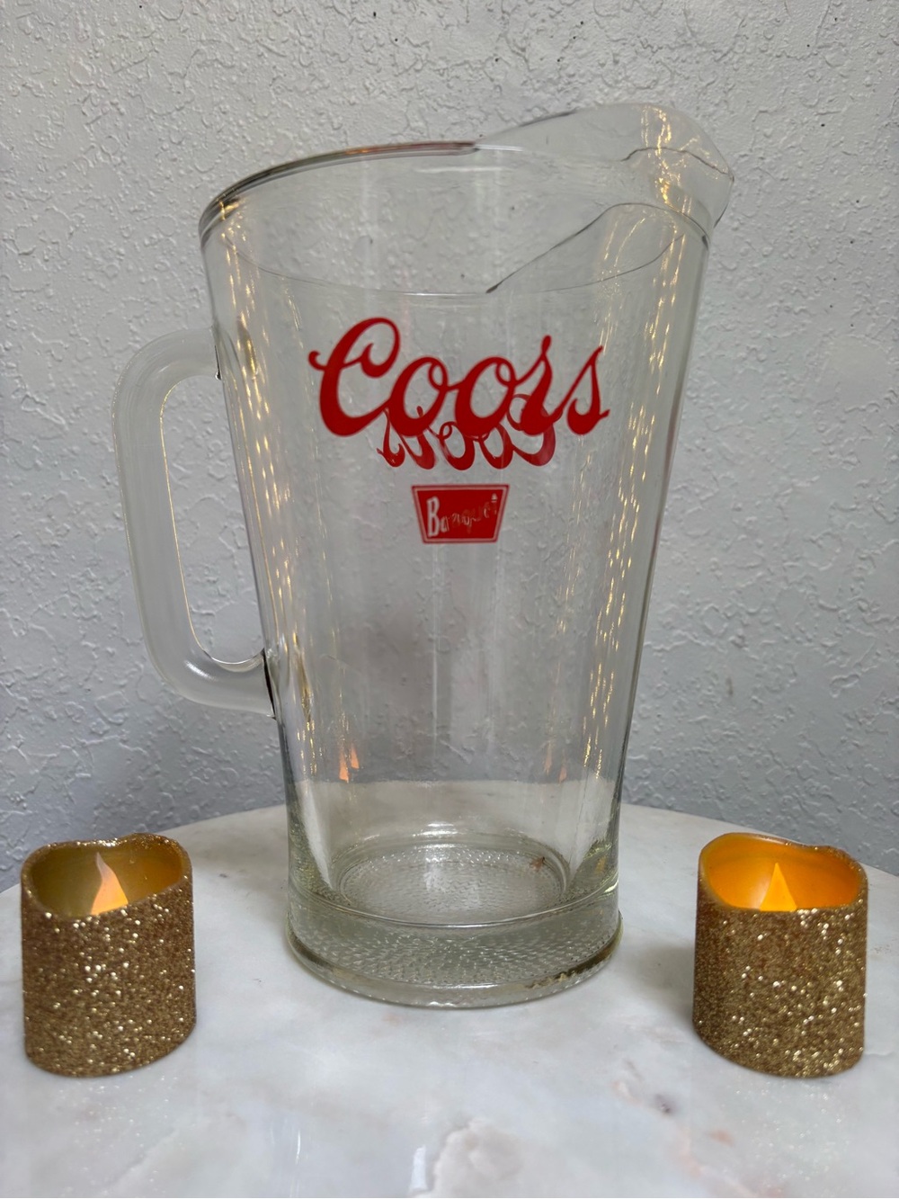 Coors Banquet Glass Pitcher